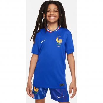 Camiseta de fútbol tipo réplica Nike Dri-FIT 1ª equipación Francia 2024 Stadium para niños - Azul (L)