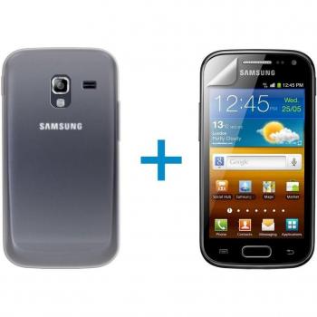 4-Ok KPR2A2 - Funda y protector de pantalla para Samsung Galaxy Ace 2 i8160, color transparente