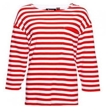Superdry Mujer Camiseta Edit Cruise Rayas Rojas 44