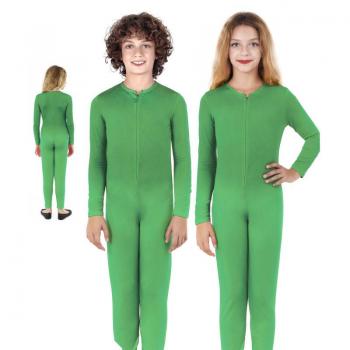 Disfraz Mono Verde Manga Larga Infantil Unisex Halloween Carnaval