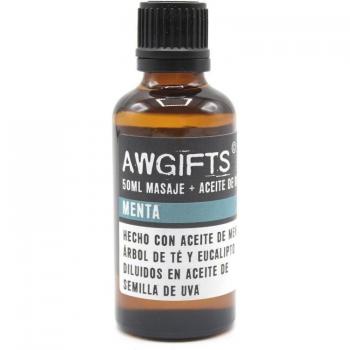 Aceite de Masaje 50ml - Menta Fresca - Menta, Árbol de Té y Eucalipto
