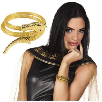 Pulsera Serpiente del Nilo - Boland 64465, Talla Única, Color Dorado, Accesorio de Disfraz para Carnaval y Fiestas Temáticas