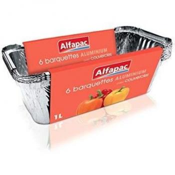 Alfapac - Envases hondos de aluminio, pack de 3,