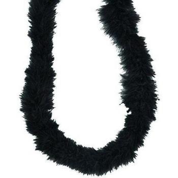 Mytoptrendz Accessoire pour soirée déguisée Boa en plumes noir 80 g
