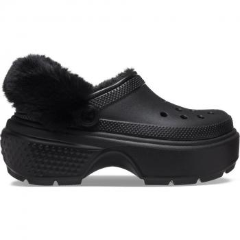 Crocs Women's Stomp Lined Clogs - Black - Size 4