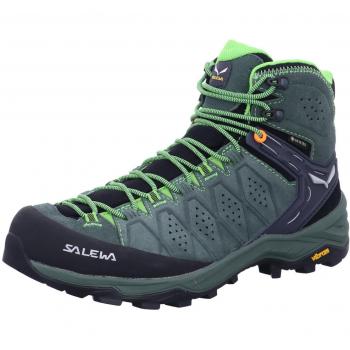 Bota de Senderismo Salewa MS Alp 2 Mid Gtx para Hombre, color verde gris, talla 42.5, impermeable con tecnología GORE-TEX