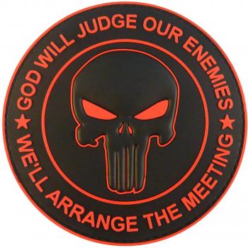 LEGEEON God Will Judge Our Enemies Punisher DEVGRU Navy Seals PVC Hook Patch