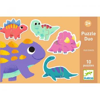 Puzzle Educativo Dúo Dinosaurios Multicolor para Niños a Partir de 2 Años