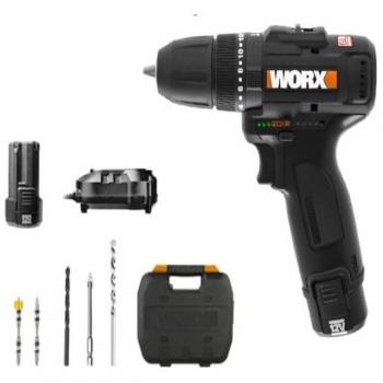 Taladro Atornillador Percutor 12V Worx WX121 con 2 baterías de 2,0Ah