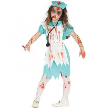 Disfraz de Enfermera Zombie para niña.