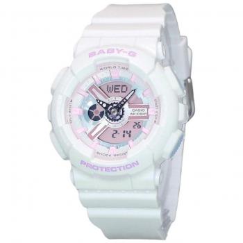 Casio Baby-G Multicolor Dial Analog Digital Women's Watch with Resin Strap and 100M Water Resistance BA-110FH-7A