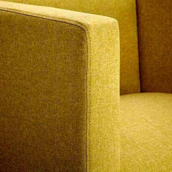 SengentoStyle Fauteuil kubus polyester groen