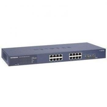 NETGEAR ProSafe GS716Tv3 - Switch - Managed - 16 x 10/100/1000 + 2 x Gigabit SFP - desktop, rack-mountable