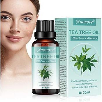 Tea Tree Essential Oil, Aceite de Arbol de Te, Aceite esencial de árbol de té para cara y Cuerpo masaje, anti-acné, manchas y problemas de la piel, 30ml