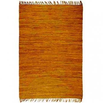 vidaXL Alfombra Tejida a Mano Chindi Algodón Crema 160x230cm Decoración Hogar