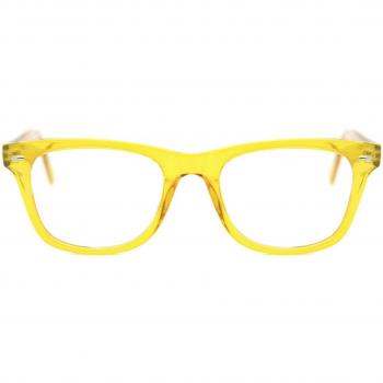 Square Full Rim Plastic Women's Prescription Glasses - Yellow - Size 50 - Blue Light Block Available - SmartBuy Collection