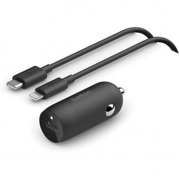 Cargador para coche Belkin BoostCharge USB-C PD 30 W + cable USB-C a Lightning