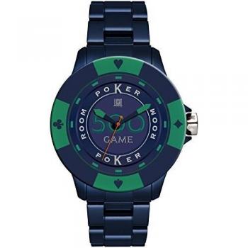 Light Time Clock Poker Blue/Green