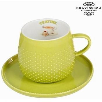 Tazza con piatto verde - Kitchen's Deco Collezione by Bravissima Kitchen