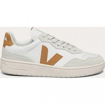 Veja V-90 Women's Extra White/Umber Leather Sneakers