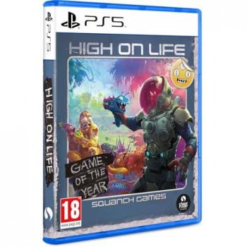 High on Life Game of the Year PS5 - Juego de acción y aventura, compatible con PlayStation 5, incluye gráficos mejorados, contenido adicional exclusivo, jugabilidad en primera persona, humor único y una narrativa envolvente
