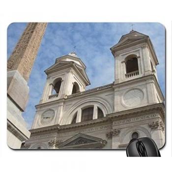 Church Trinita dei Monti in Rome Italy Mouse Pad, Mousepad