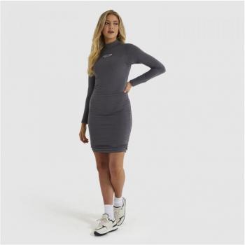 Vestido Ellesse Drianna Dark Grey - Vestido de mujer, color gris oscuro, fabricado en material ligero y transpirable, diseño moderno con logo de la marca, corte cómodo y ajustado, ideal para uso diario y actividades deportivas