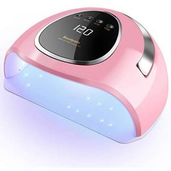 180W Lámpara LED UV Uñas 48 Lámparas Lámpara Secadora de Uñas Rápido Curado de Esmalte de Gel con 4 Temporizador Profesional y Pantalla LCD Para Manicura/Pedicura Nail Art en el Hogar