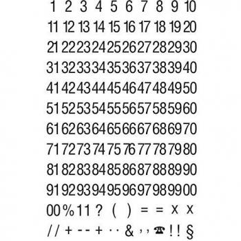 ZDESIGN selbstklebende Zahlen 1-99, 2 Bögen, No. 3726