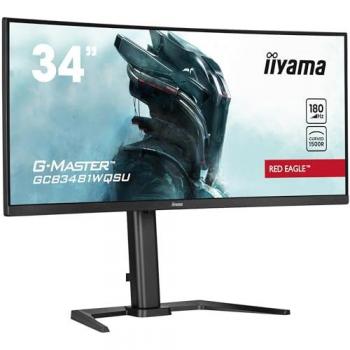 iiyama G-MASTER RED EAGLE GCB3481WQSU-B1 Monitor de gaming 34 LED UWQHD 3440x1440, Curvo, VA, 180Hz, FreeSync Premium, Tiempo