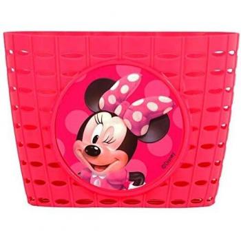 Kubbinga - Cesta de plástico para Bicicleta, diseño de Minnie Disney, Color Rosa, Talla única