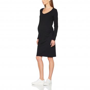 Mamalicious Mllea Organic L/S Dress, Vestido para Mujer, Negro