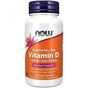Now Foods Vitamin D 1000 IU - 120 Vegan Capsules