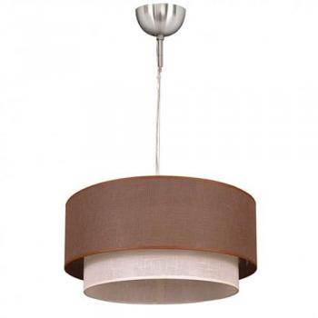 Lámpara Colgante Altea 50 Cromo Marrón y Beige, tipo: Lámpara colgante, características: diseño cilíndrico, regulable en altura, colores marrón y beige