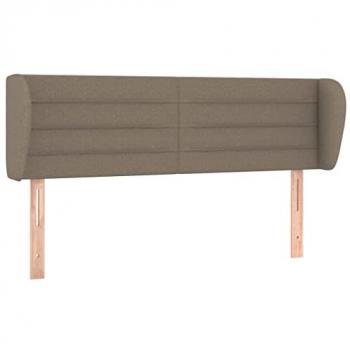 Cabecero de Tela Gris Taupe con Orejas 147x23x78/88 cm