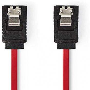 Cable de datos Nedis SATA 3 Gb/s 7 pines hembra con bloqueo 0,5 m rojo