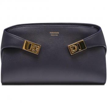 Ferragamo Women's Hug Blue Crossbody Shoulder Bag