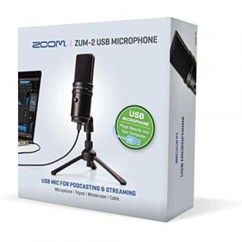 Zoom ZUM-2 USB Microphone for Podcasting and Live Streaming - High Resolution Sound Quality, Easy Setup