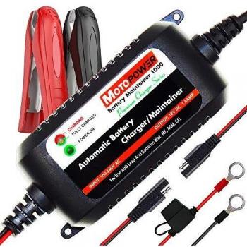 MOTOPOWER MP00206A 12V 1.5A totalmente automático cargador de batería / Mantenedor de automóviles, motocicletas, vehículos todo terreno, ellos, los RVs Powersports, paseos en bote y más. Inteligente, compacto y ecológico