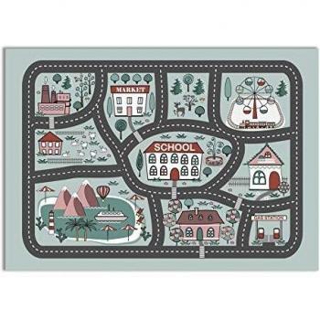 Alfombra Vinílica Ciudad Infantil 120x170 cm
