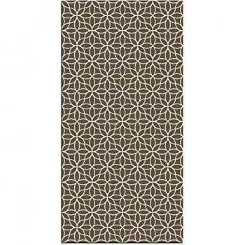 Alfombra Vinílica Flores Geométricas, 160 x 80 cm, Color Beige, ALV-100-BE