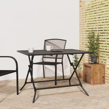Mesa de jardín plegable antracita de malla de acero 110x80x72 cm