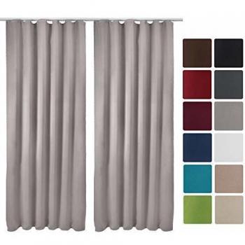 Cortina Corredera Blackout 2x Beautissu - Gris - Medidas: 140x245 cm (AxL)