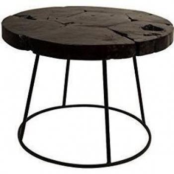 Zuiver Kraton, Side Table, mesa, mesa auxiliar, # 2300044, D: 60 x altura 43 cm, 5 cm de grosor Madera de Teca Mesa, cada Kraton Side Table es única.