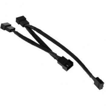 Phobya 4Pin PWM to 3x 4Pin PWM extension 40cm - black Cables Fan cables & adptors