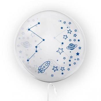 Globo Temática Cosmos 45 cm - Decoración Estelar para Fiestas y Eventos Especiales