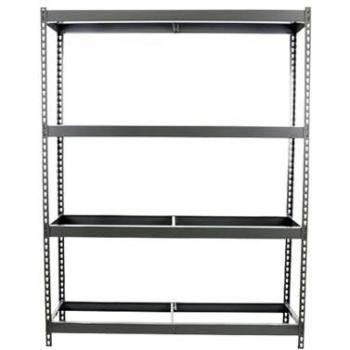 Estantería Metálica Industrial Simon Rack 180 cm, Carga Máxima 600 kg, 4 Alturas, Color Gris
