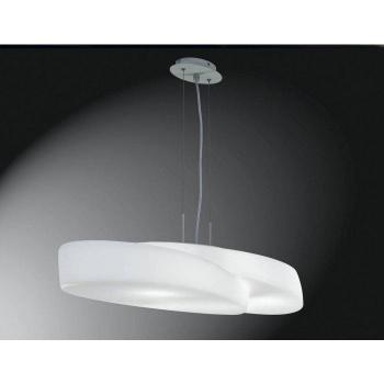 Lámpara colgante de techo Ufo 6 Bombillas E27 IP44, blanco mate y blanco ópalo