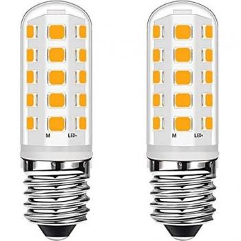 Bombillas LED E14 de 3W equivalente a halógena de 28W, Tornillo Edison Pequeño E14, Blanco Cálido 2700K para Nevera Campana Extractora iluminación del Hogar, Sin Parpadeo, No Regulable, paquete de 2