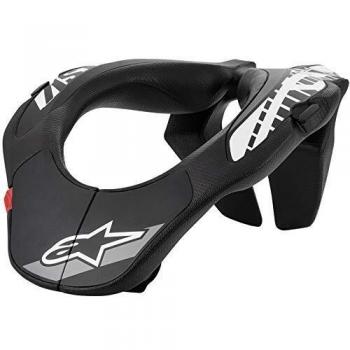 Alpinestars Youth Neck Support - Black/White, Motorcycle Protection for Kids